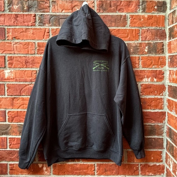 Grunt Style Mens Large Black Pullover  Hoodie Sweatshirt Sweater - Picture 8 of 8